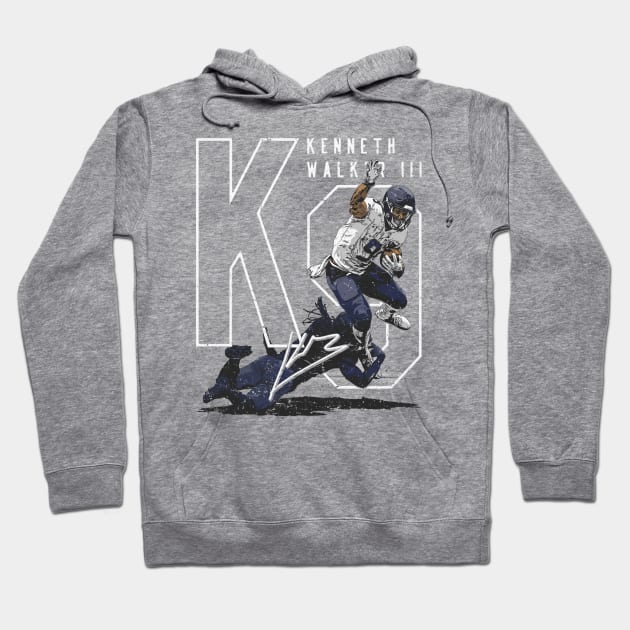 Kenneth Walker III Seattle Hurdle Hoodie by ClarityMacaws